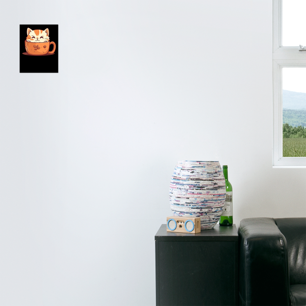 Kawaii Cat Lover, Cat inside Mug by logiamerch